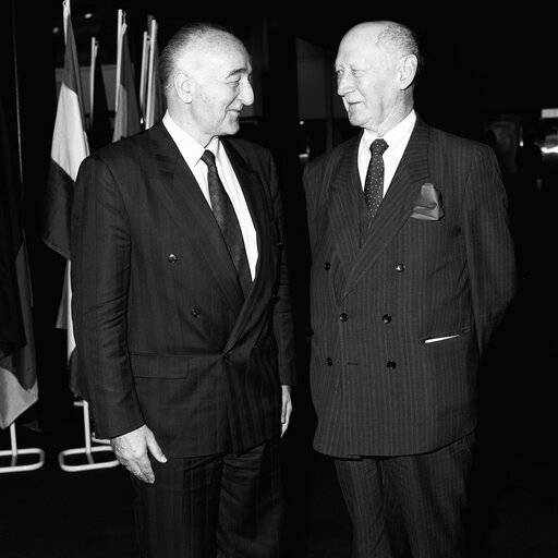 Fotogrāfija 7: MEP Emil SCHLEE with a journalist a the European Parliament.