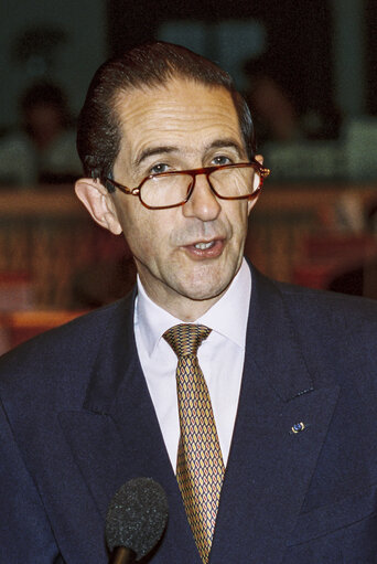 Fotagrafa 8: Belgian MFA, Willy CLAES during the Plenary session at the EP in Strasbourg