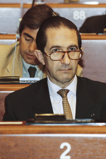 Photo 9: Belgian MFA, Willy CLAES during the Plenary session at the EP in Strasbourg