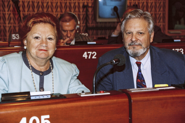 Valokuva 16: MEP Marijke J.H. VAN HEMELDONCK during the plenary session at the EP in Strasbourg