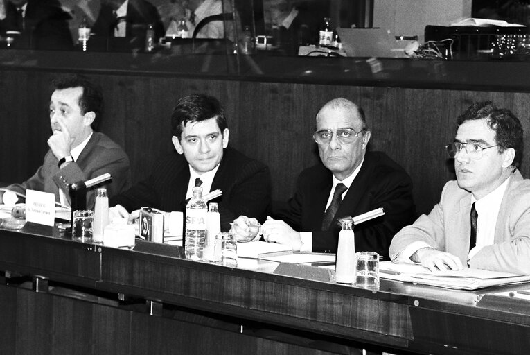 Fotografie 5: Joint Meeting with European Commission of Delors II about the Gulf War at the European Parliament in Brussels