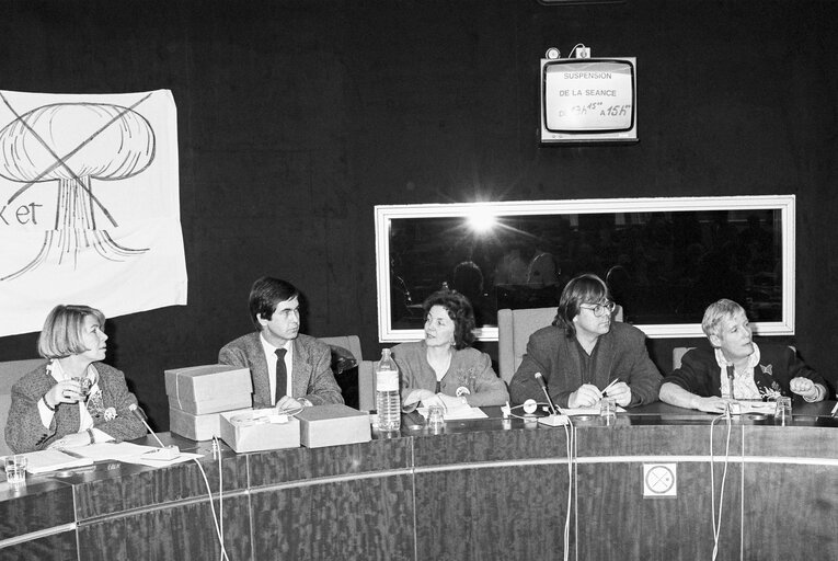 Meeting on the Nuclear Power Station ' Superphenix ' with members of ' Femmes pour la paix ' movement