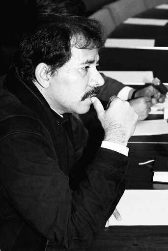 Fotografija 4: Daniel ORTEGA, President of Nicaragua, in a meting with MEP's at the European Parliament in Strasbourg