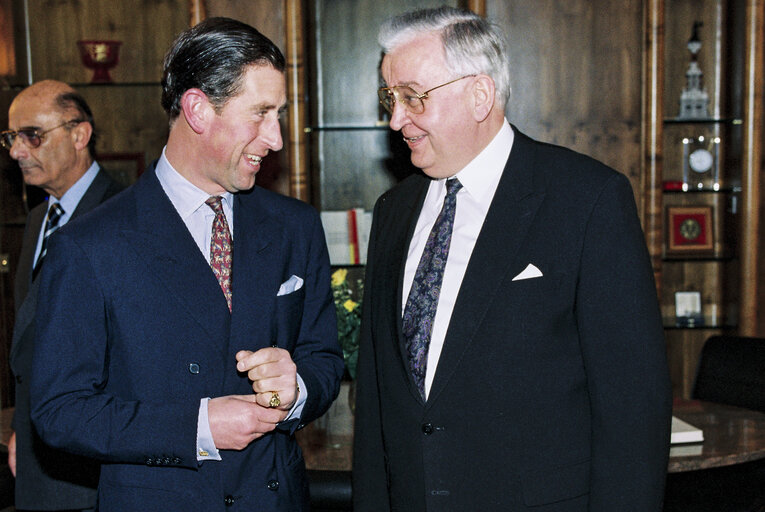 Official visit of Prince Charles to European Parliament In Strasbourg