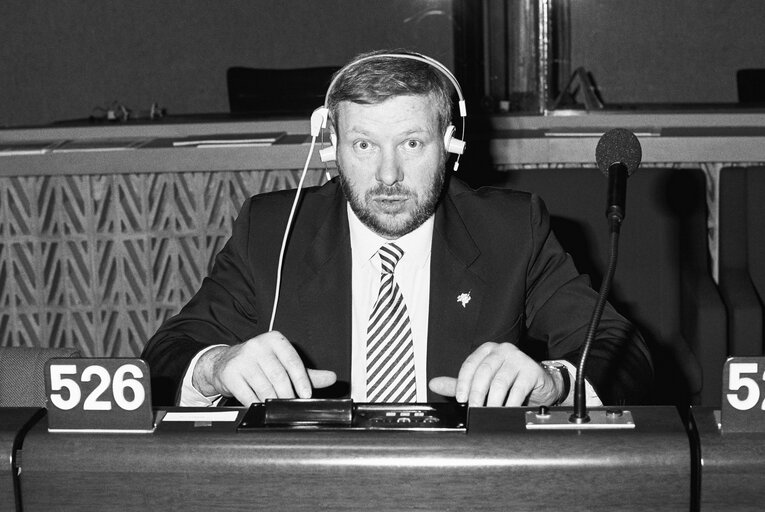 MEP Luigi MORETTI in Plenary Session at the European Parliament in Strasbourg