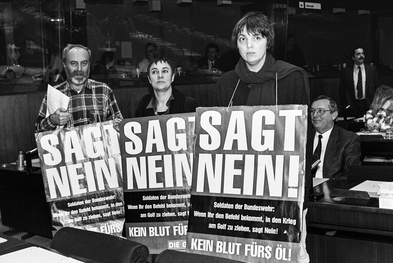 Fotografie 8: Joint Meeting with European Commission of Delors II about the Gulf War at the European Parliament in Brussels