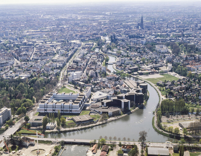 Valokuva 5: Aerial view of the European institutions in Strasbourg