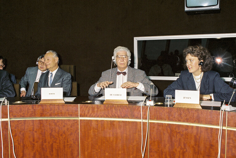 Photo 4: Sakharov Prize 1989: Meeting with Alexander DUBCEK at the European Parliament in Strasbourg