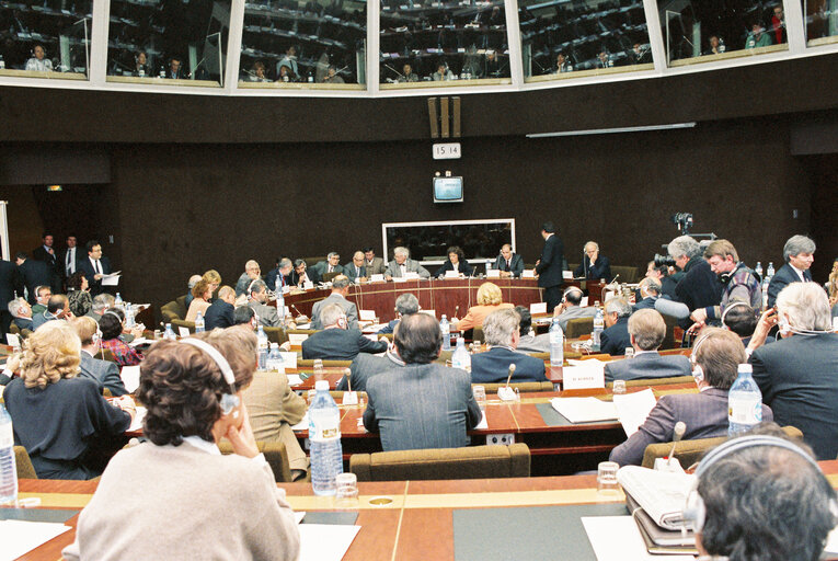 Photo 6: Sakharov Prize 1989: Meeting with Alexander DUBCEK at the European Parliament in Strasbourg