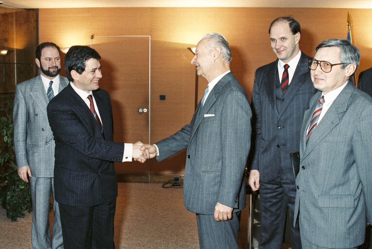 Photo 12: Sakharov Prize 1989: Visit of Alexander DUBCEK at the European Parliament in Strasbourg