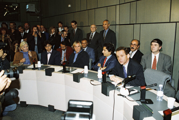 Actors, producers and MEps attend a meeting focusing on cinema in the EU in Strasbourg