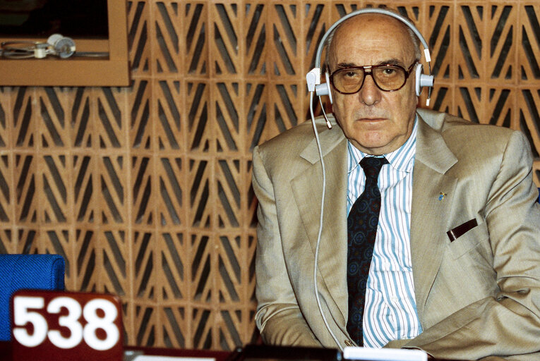 MEP Pietro MITOLOduring the plenary session at the EP in Strasbourg