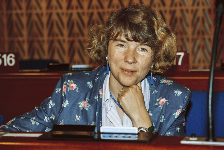 Photo 36: MEP Brigitte ERNST de la GRAETE during the plenary session at the EP in Strasbourg