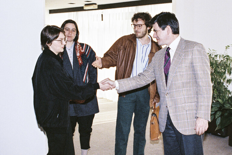 Enrique BARON CRESPO - EP President, meets with students