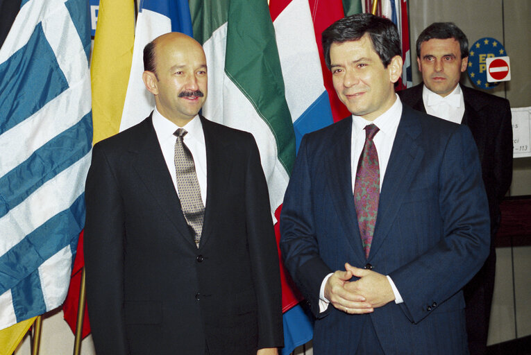 Visit of Carlos SALINAS DE GORTARI, President of Mexico at the European Parliament in Brussels