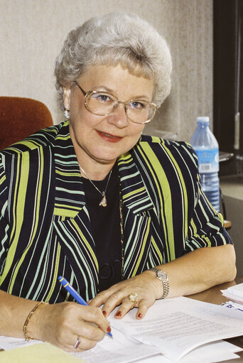 Φωτογραφία 9: Portrait of MEP Tove NIELSEN in her office at the EP in Strasbourg