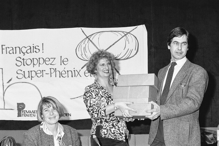 Photo 6: Meeting on the Nuclear Power Station ' Superphenix ' with members of ' Femmes pour la paix ' movement