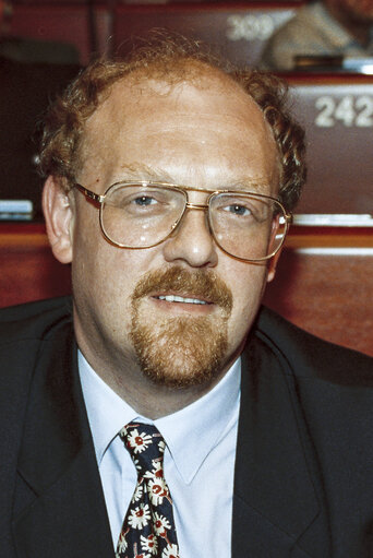 Photo 50: MEP David Robert BOWE during the plenary session at the EP in Strasbourg