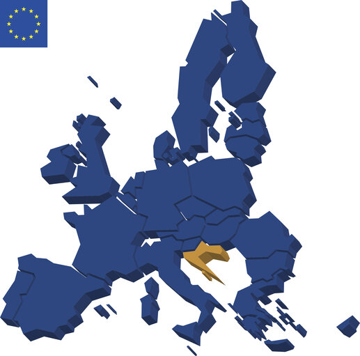 Nuotrauka 36: EU Map (27 member states and Croatia)