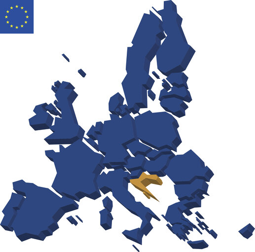 Fotografia 37: EU Map (27 member states and Croatia)