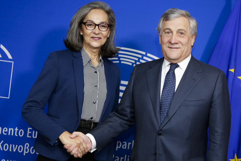 Antonio TAJANI - EP President meets with Sofia SAKORAFA