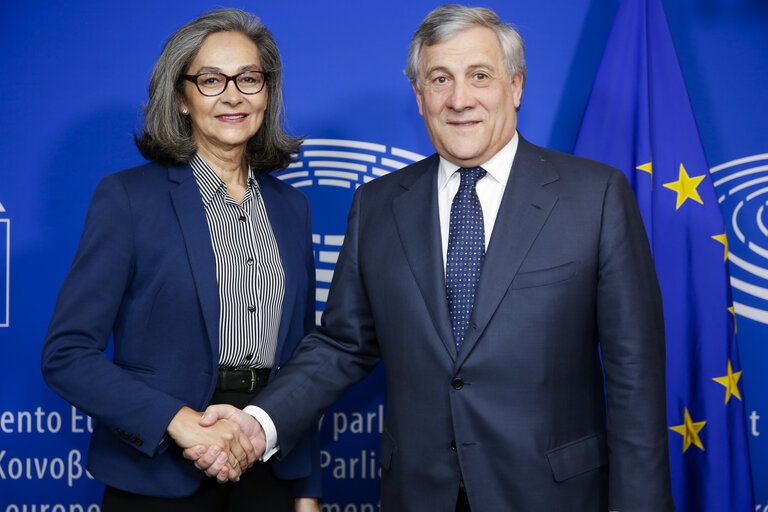 Foto 3: Antonio TAJANI - EP President meets with Sofia SAKORAFA