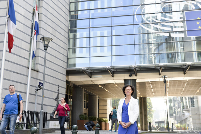 Christelle LECHEVALIER in the European Parliament in Brussels