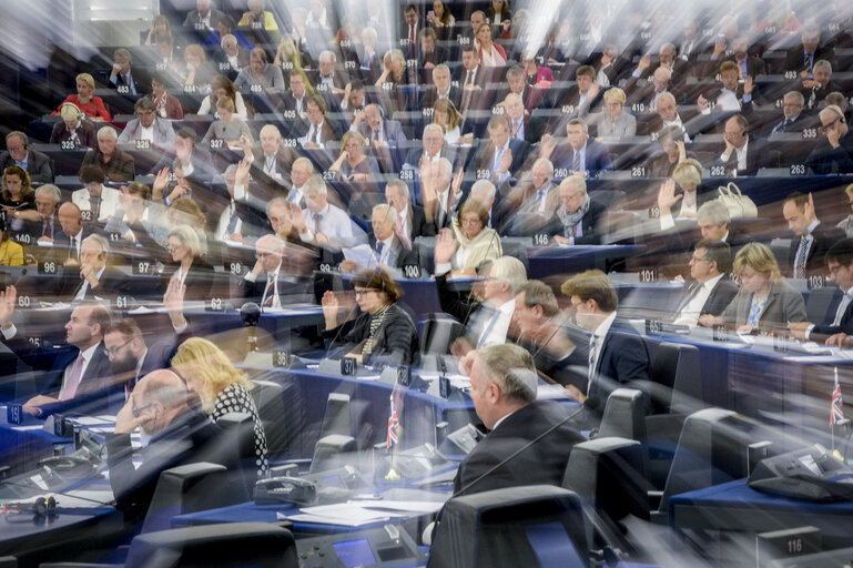 Photo 11: Plenary session week 40 2017 in Strasbourg - Preparation of the European Council meeting of 19 and 20 October 2017 - Council and Commission statements