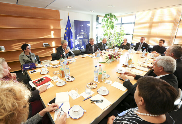 Photo 5: Antonio TAJANI - EP President meets with CSM delegation