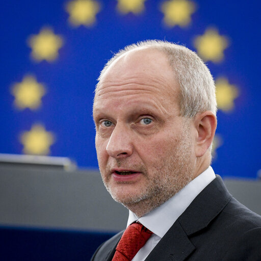 Photo 2: Matti Maasikas, Deputy Minister for EU Affairs, in plenary session Week 37 2017 in Strasbourg