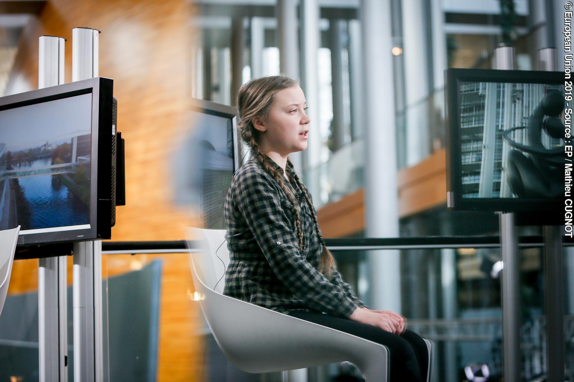 Visit of Greta THUNBERG - Swedish climate activist - Interview