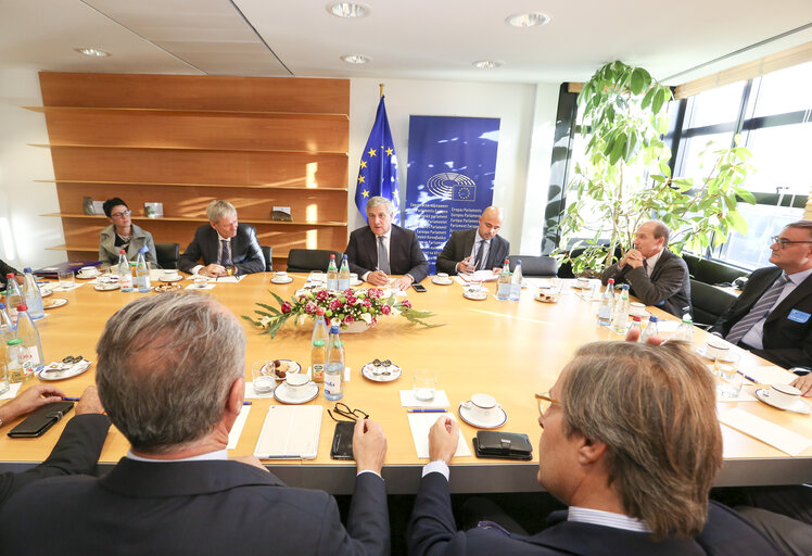 Foto 4: Antonio TAJANI - EP President meets with CSM delegation