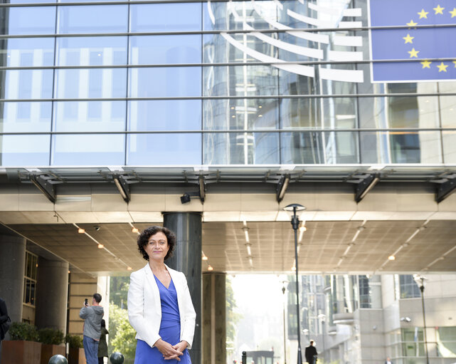 Christelle LECHEVALIER in the European Parliament in Brussels