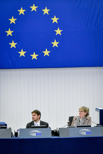 Fotografia 1: Plenary session Week 40 2017 in Strasbourg - explanations of votes