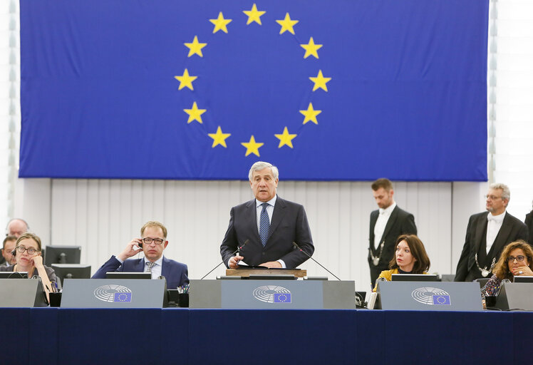 Zdjęcie 6: Antonio TAJANI - EP President in plenary session Week 40 2017 in Strasbourg