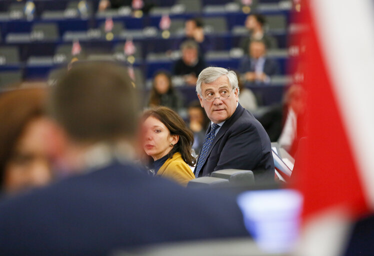 Zdjęcie 3: Antonio TAJANI - EP President in plenary session Week 40 2017 in Strasbourg