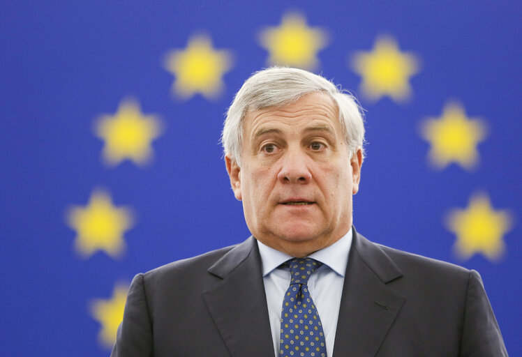 Zdjęcie 16: Antonio TAJANI - EP President in plenary session Week 40 2017 in Strasbourg