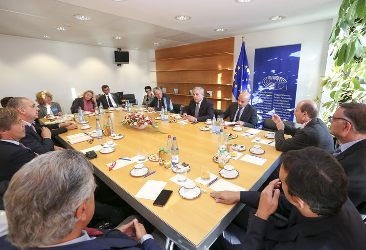 Photo 3: Antonio TAJANI - EP President meets with CSM delegation