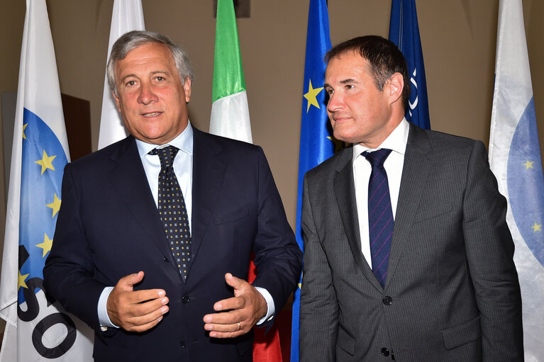 Foto 10: Official visit of the President of the European Parliament to Italy. Antonio TAJANI - EP President visiting Catania and Pozzallo.