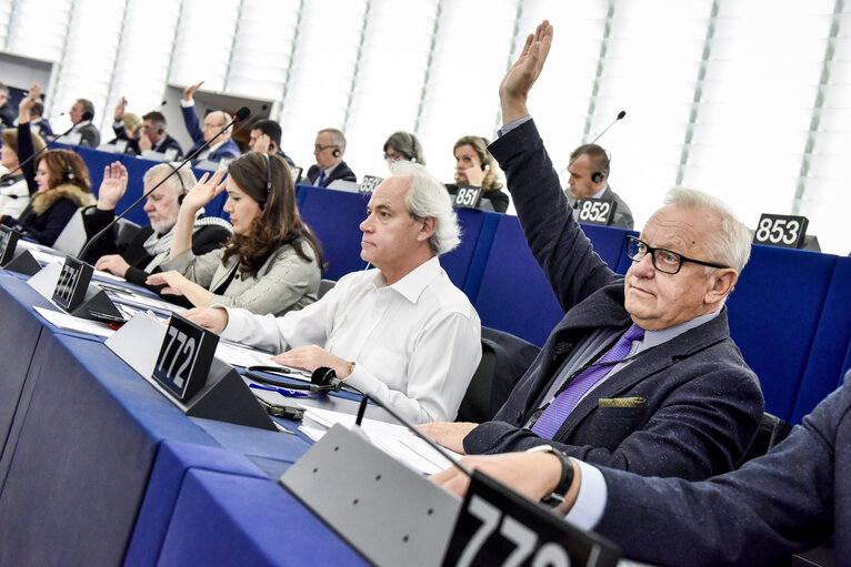 Photo 6: Boleslaw PIECHA in plenary session Week 40 2017 in Strasbourg