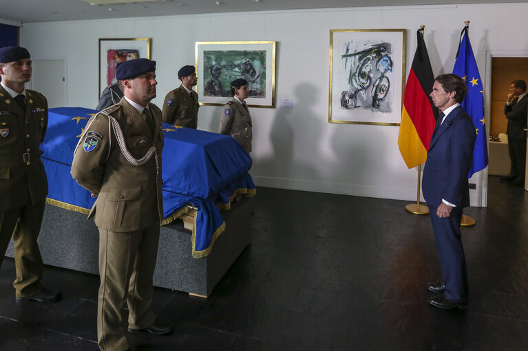 European Ceremony of Honour for Dr. Helmut KOHL - José María AZNAR, former Spanish Prime Minister, paying tribute to Helmut Kohl