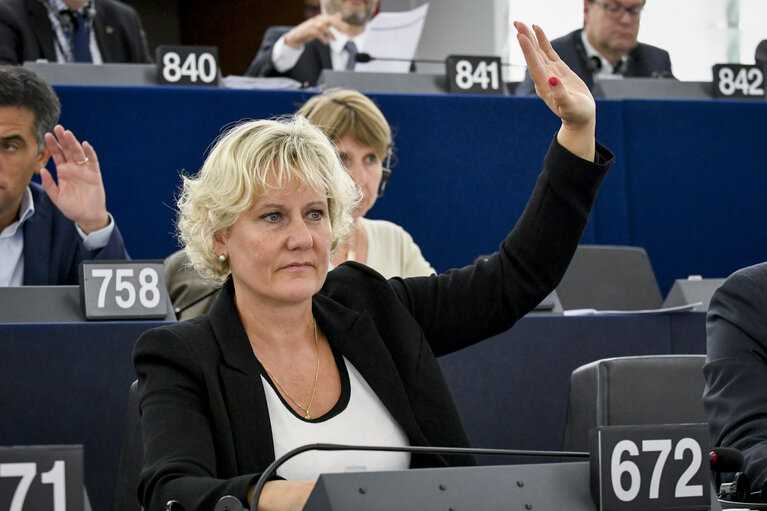 Suriet 5: Nadine MORANO in plenary session week 37 2017 in Strasbourg