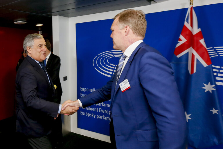 Photo 6 : Antonio TAJANI - EP President meets with Tony SMITH, Speaker of the Australian House of Representatives