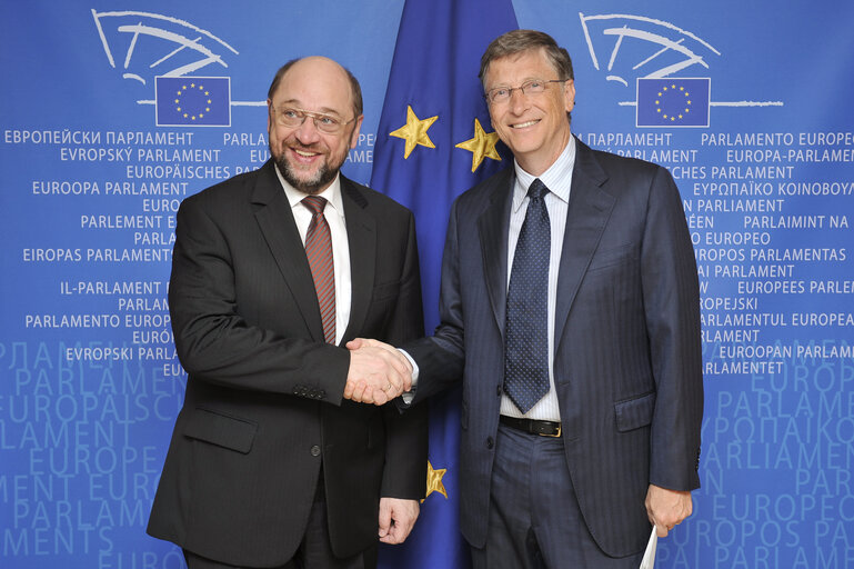 Fotografie 1: EP President meets with Bill GATES, co-chair of the Bill & Melinda Gates Foundation