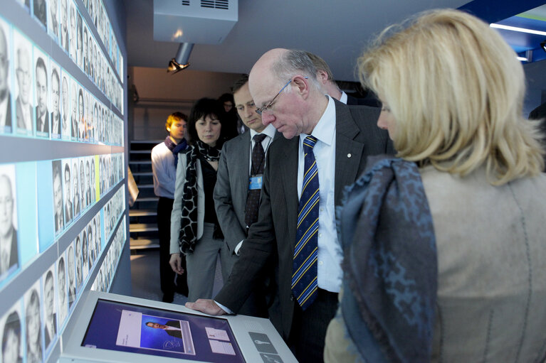 Bundestag President Norbert LAMMERT visits the Parlamentarium