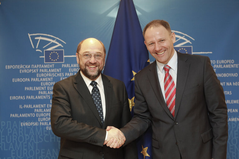 Fotagrafa 2: EP President Martin SCHULZ meets with Vice President Jacek PROTASIEWICZ