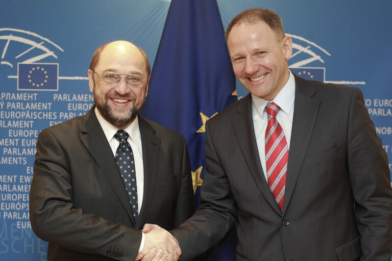 Fotografia 3: EP President Martin SCHULZ meets with Vice President Jacek PROTASIEWICZ