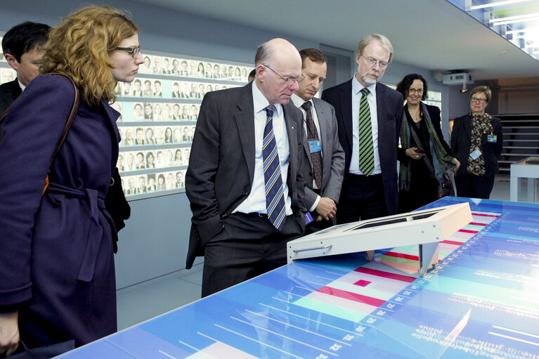 Bundestag President Norbert LAMMERT visits the Parlamentarium