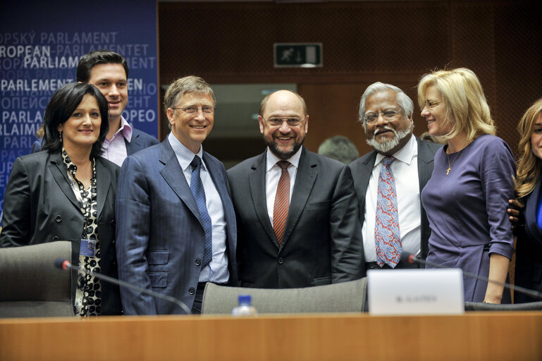 Nuotrauka 4: EP President's closing speech at the hearing Living Proof - the impact of effective aid hosted by the Development Committee of the European Parliament in the presence of Bill Gates.