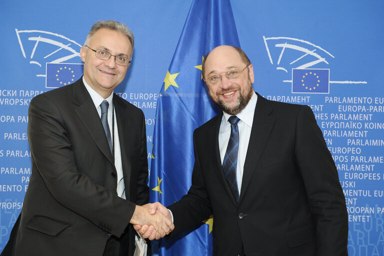 Fotografija 3: EP President, Martin SCHULZ meets with Mario MAURO